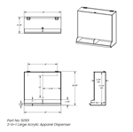 50101 | 2-in-1 Large Acrylic Apparel Dispenser